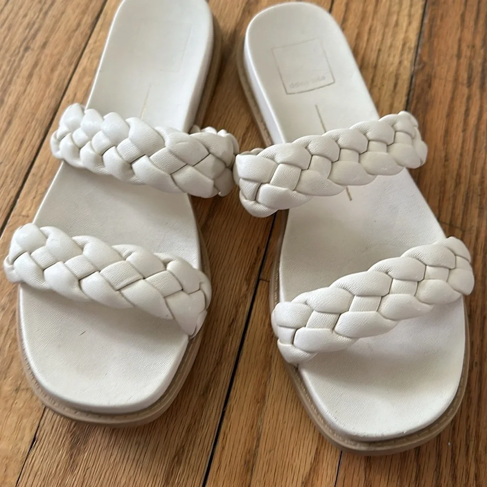 Women’s dolce vita braided sandals ivory - Picture 1 of 4